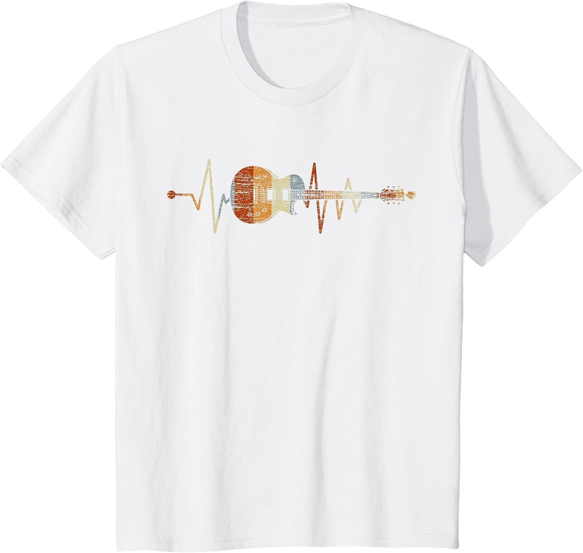 Heartbeat Guitarist Guitar T-Shirt - White