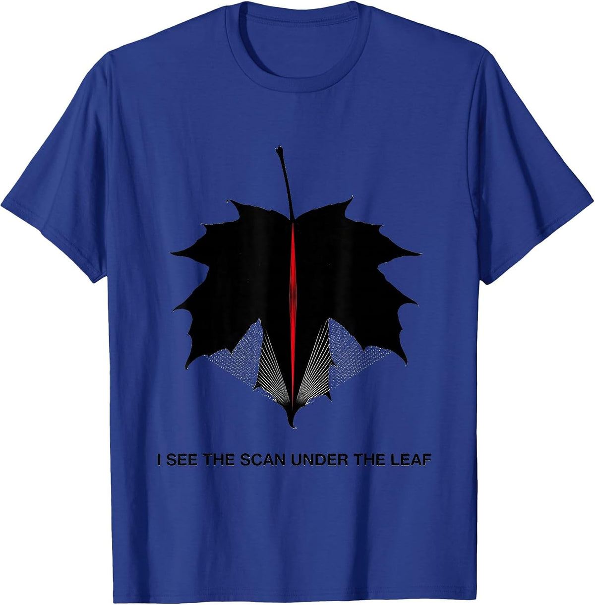 I See The Scan Under The Leaf Funny Sonographer Halloween T-Shirt - Royal Blue