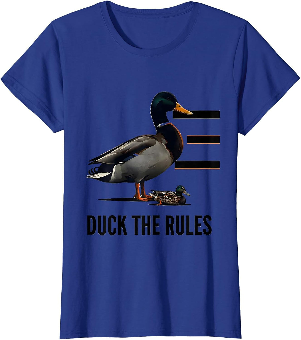 Women's Duck The Rules Minimalist Duck Hunter Humor Gift T-Shirt - Royal Blue