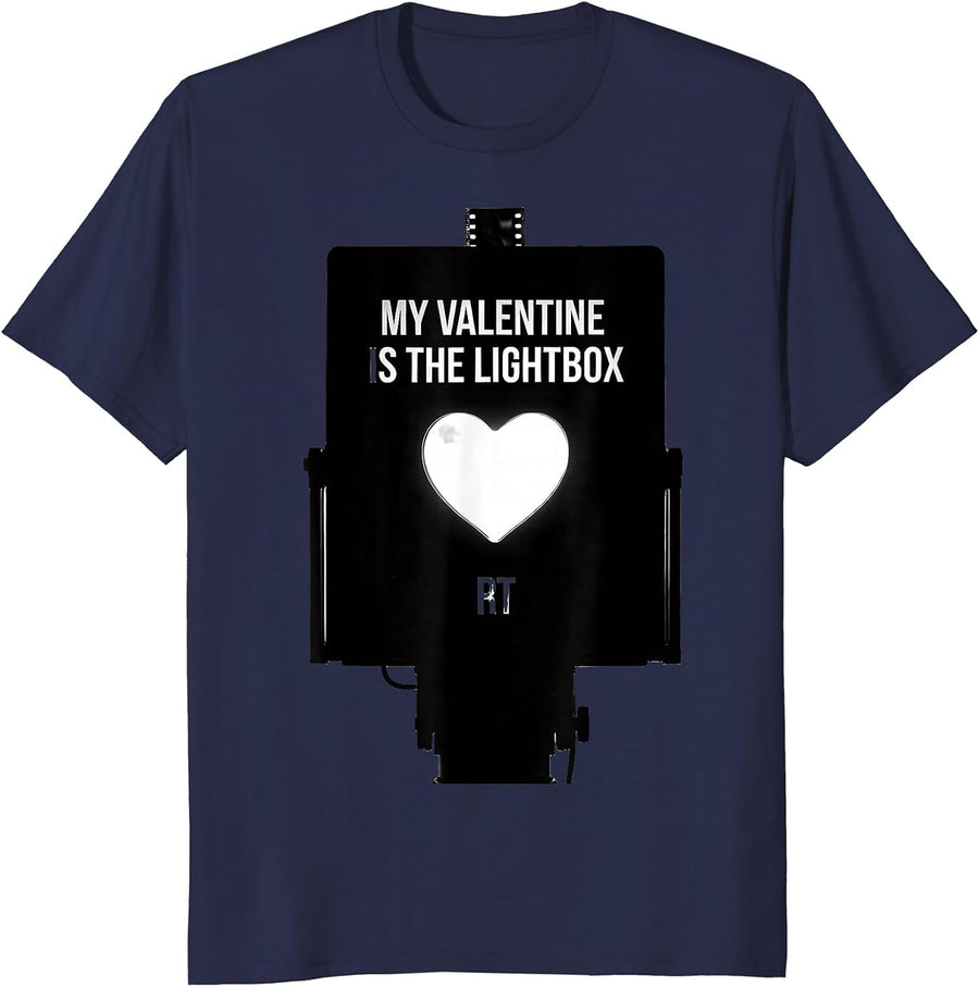 My Valentine Is The Lightbox RT Funny Radiology Tech T-Shirt - Navy Blue