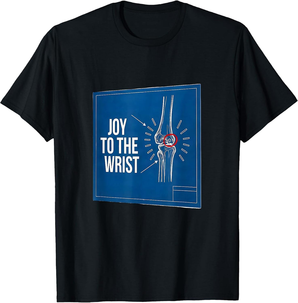 Men's Joy To The Wrist Technical Blueprint Physical Therapist T-Shirt - Black
