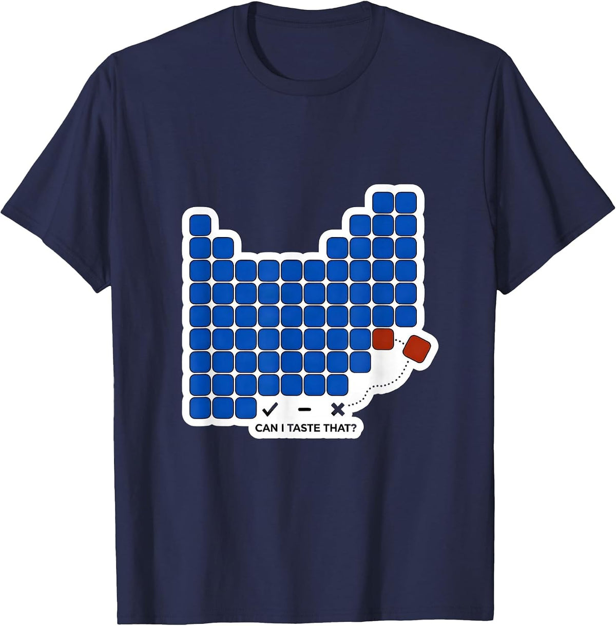 Can I Taste That Funny Periodic Table Chemistry Teacher T-Shirt - Navy Blue