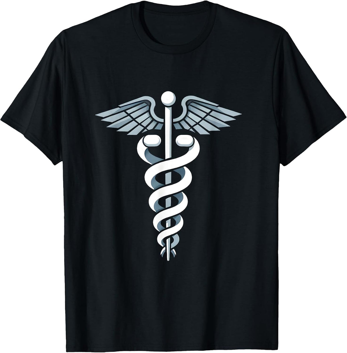 Men's Pharmacy Technician Caduceus Pill Capsule Design T-Shirt - Black