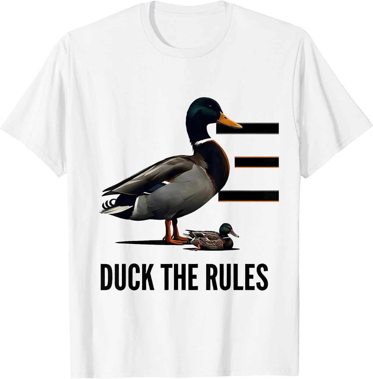 Men's Duck The Rules Minimalist Duck Hunter Humor Gift T-Shirt - White