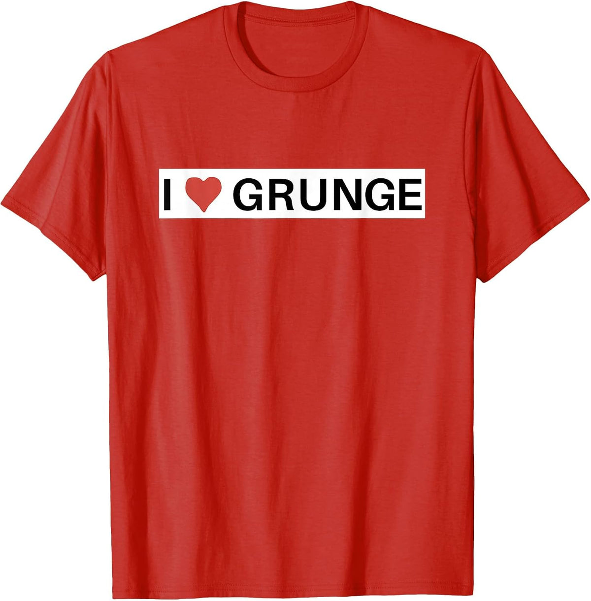 I Love Grunge Music T-Shirt - Red