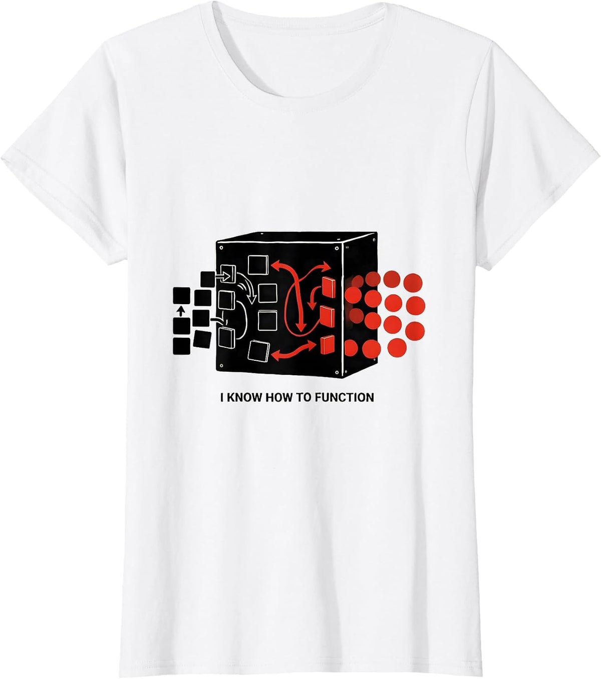 Women's I Know How To Function Funny Math Teacher Gift T-Shirt - White
