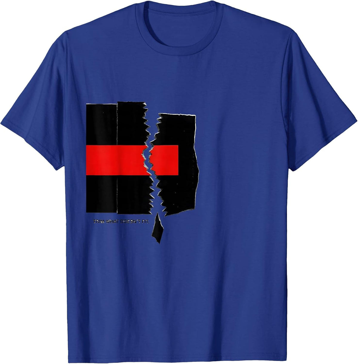 Men's Trim What Doesn't Fit Funny Math Teacher Nerdy Pun Humor T-Shirt - Royal Blue