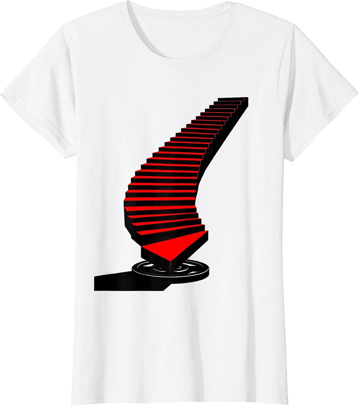 Stepped Barbell Stack Knight Gym Humor Weightlifter T-Shirt - White