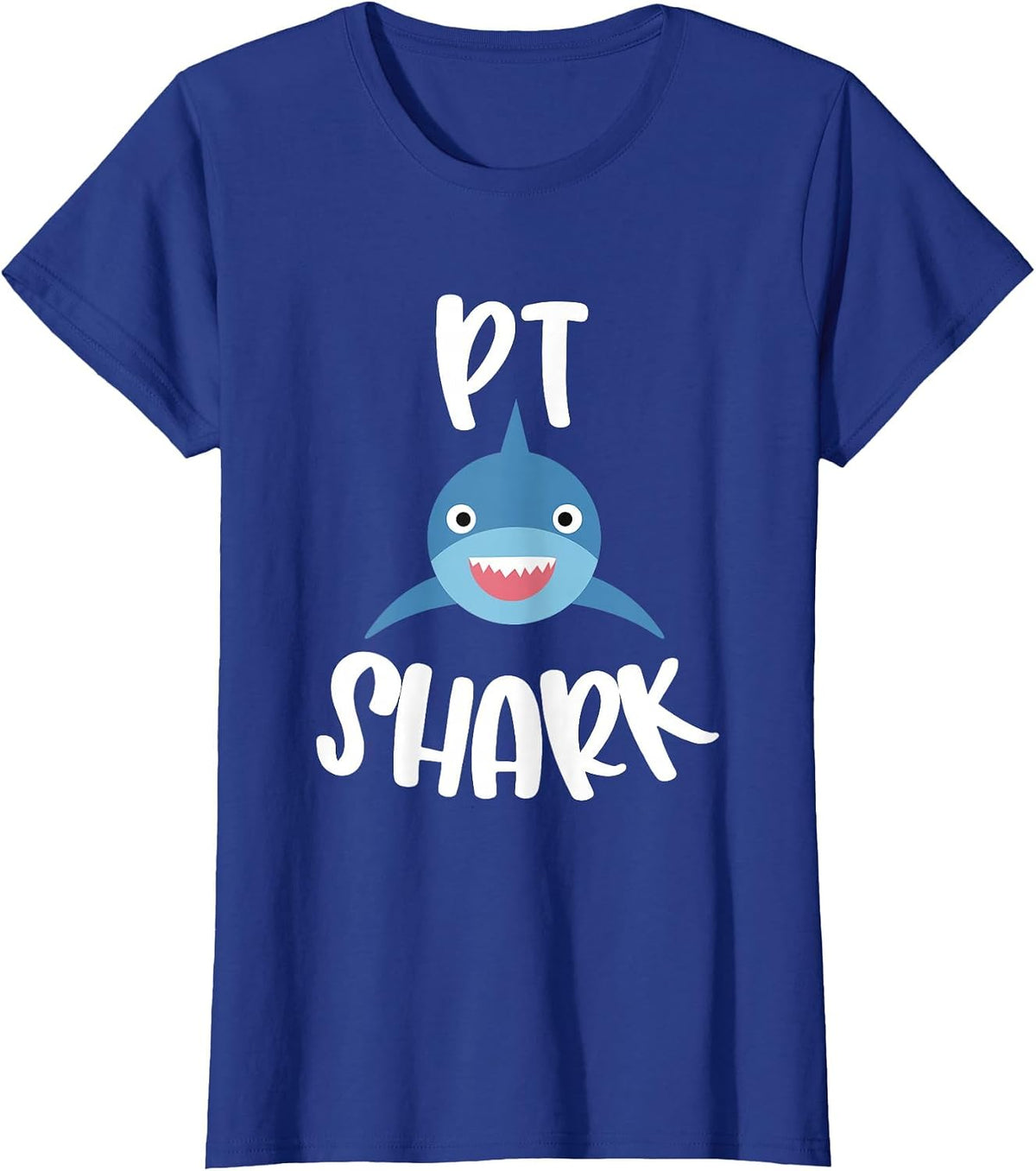 Pediatric Physical Therapy Cute PT Shark Therapist T-Shirt - Royal Blue