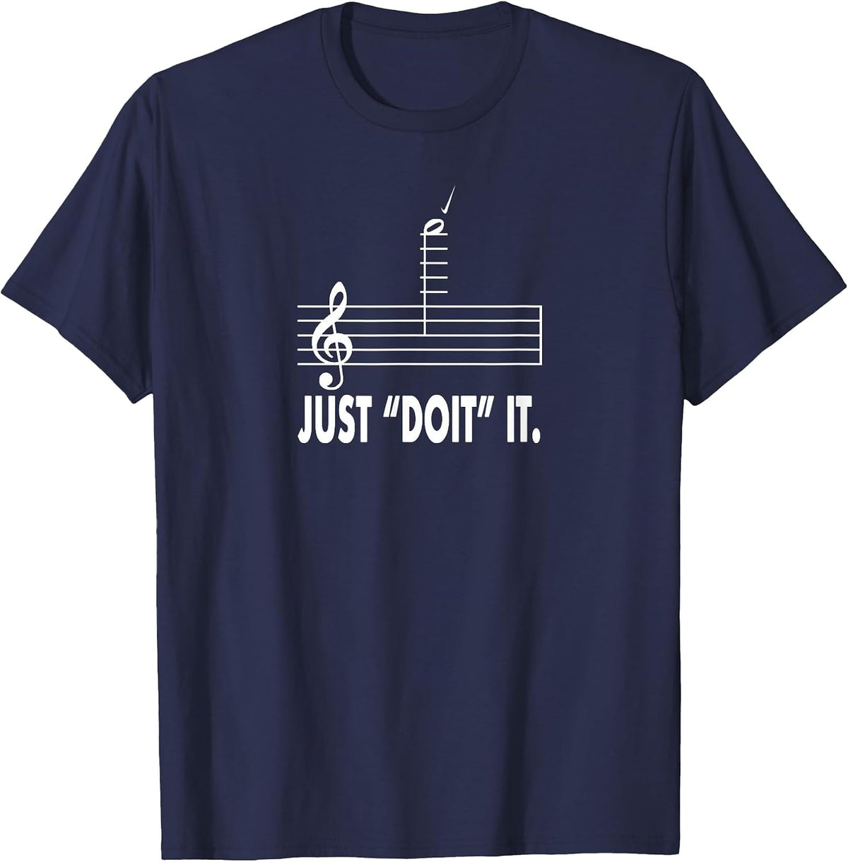 Just DOIT It Double C Trumpet T-Shirt T-Shirt - Navy Blue