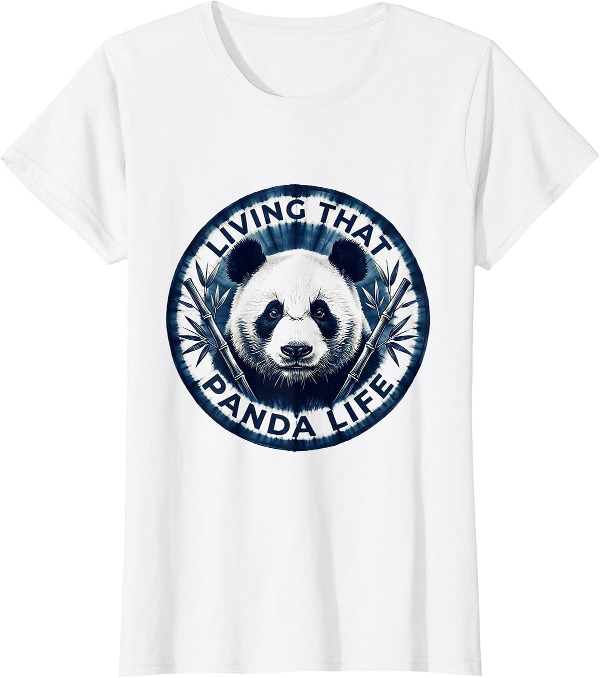 Living That Panda Life Cute Panda Design T-Shirt - White