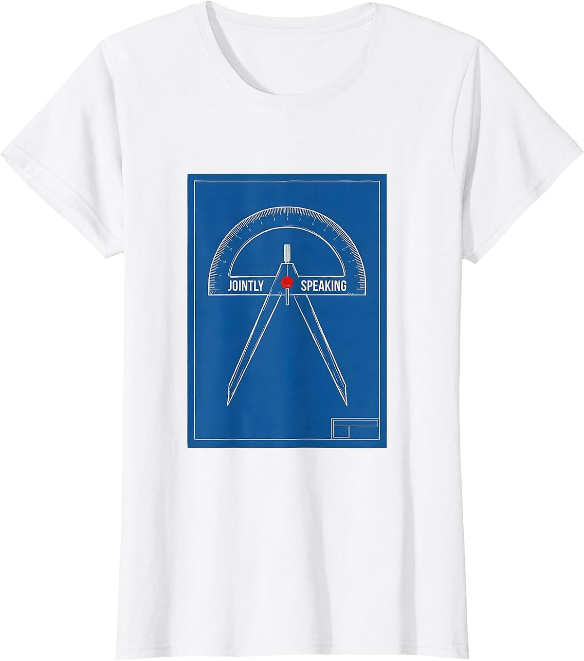 Jointly Speaking Technical Blueprint Physical Therapist OT T-Shirt - White