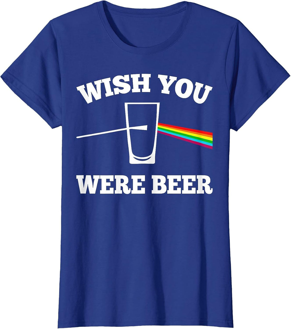 Wish You were Beer Tshirt T-Shirt - Royal Blue