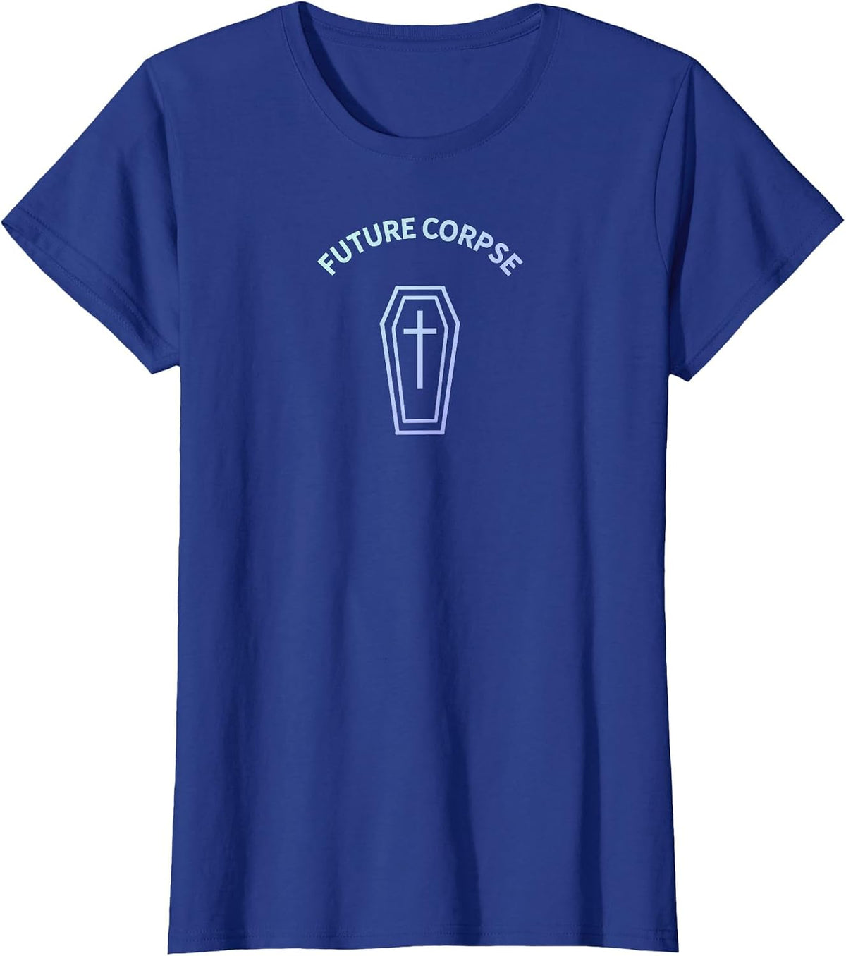 Future Corpse Coffin Pastel Goth Grunge Halloween Aesthetic T-Shirt - Royal Blue