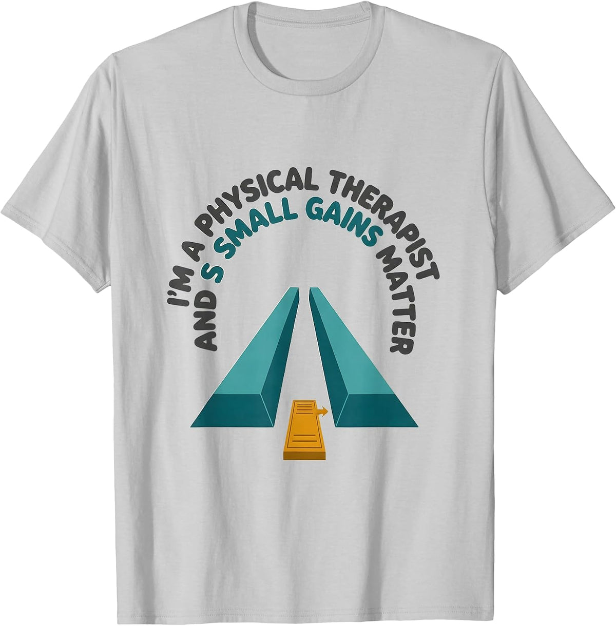 Men's I'm A Physical Therapist And Small Gains Matter Retro T-Shirt - Silver Grey