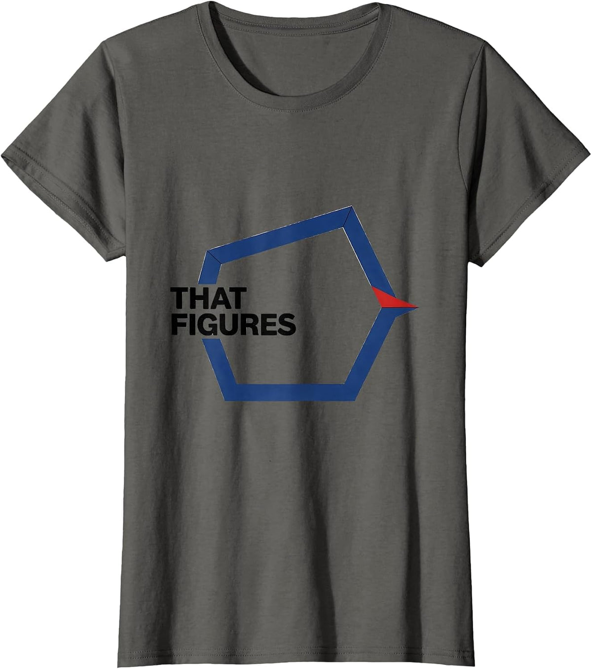 Women's That Figures Funny Math Teacher Student Back to School Humor T-Shirt - Asphalt Grey