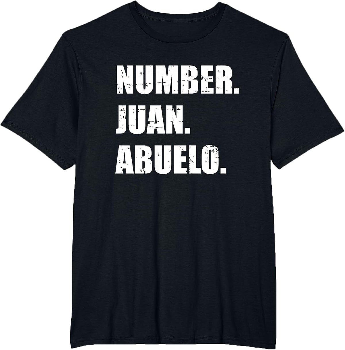 Number One Juan Abuelo para Mejor Abuelito T-Shirt - Black