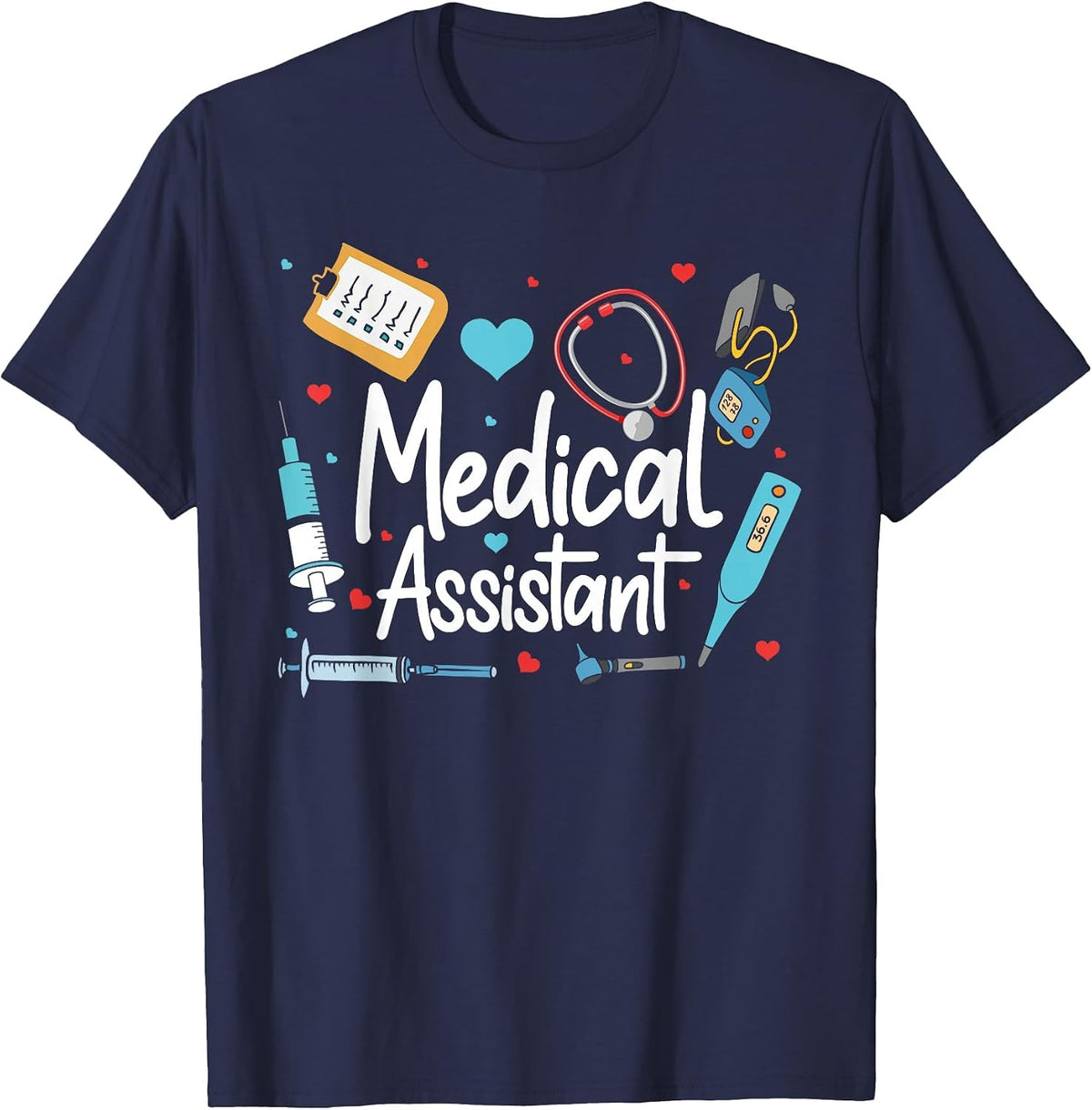 Medical Assistant MA CMA Nursing Doctor Assistant Student T-Shirt - Navy Blue