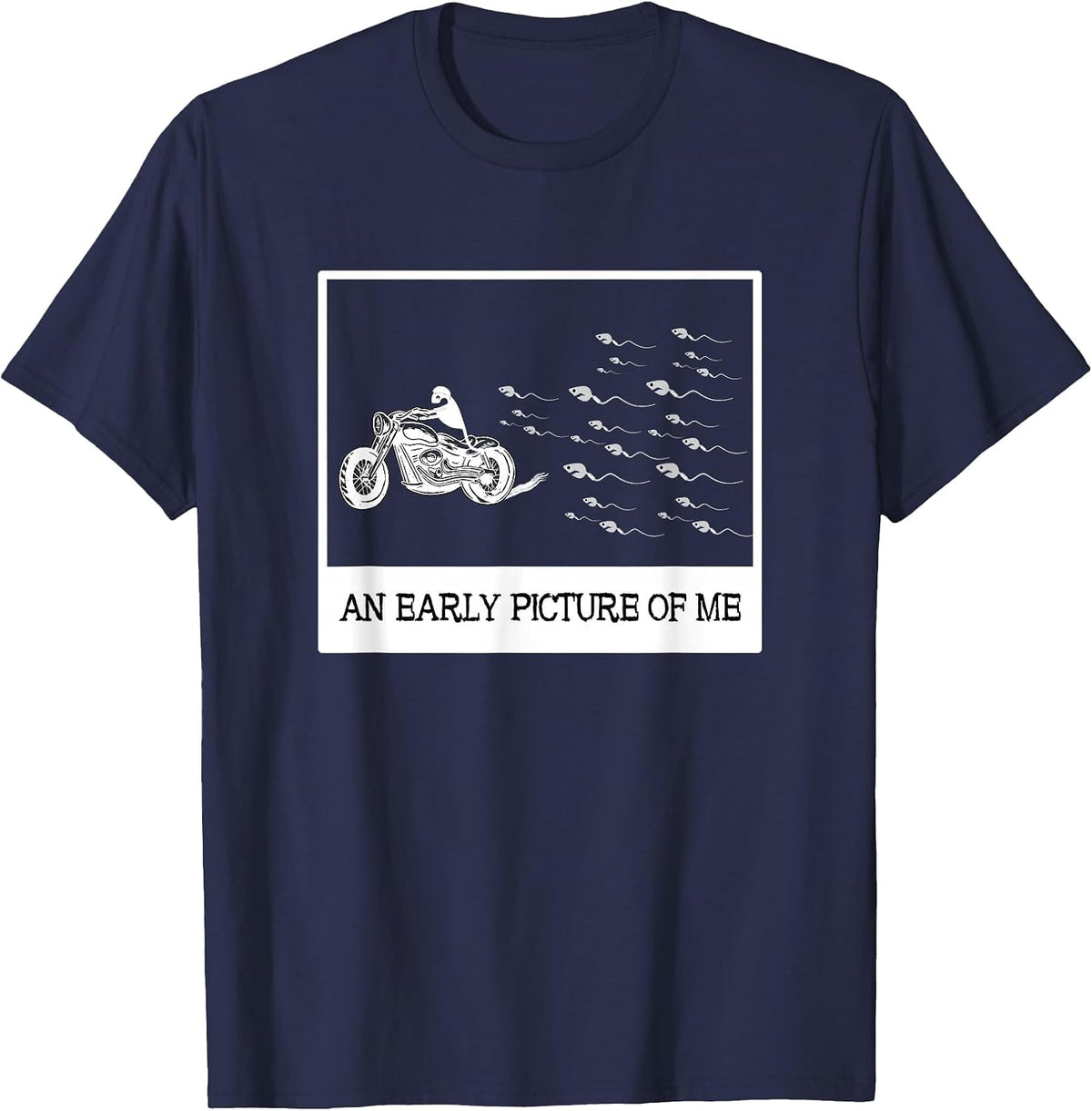 Funny Motorcyclist Motorcycle Biker for Men and Women T-Shirt - Navy Blue