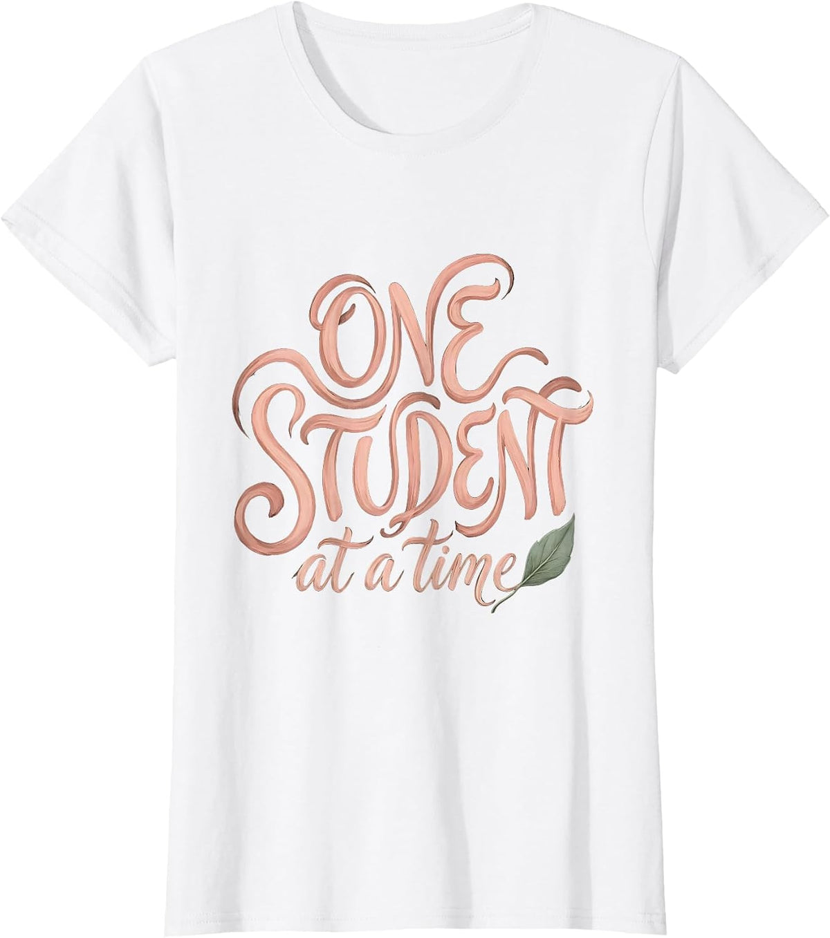 Women's Paraprofessional One Student At A Time Design T-Shirt - White
