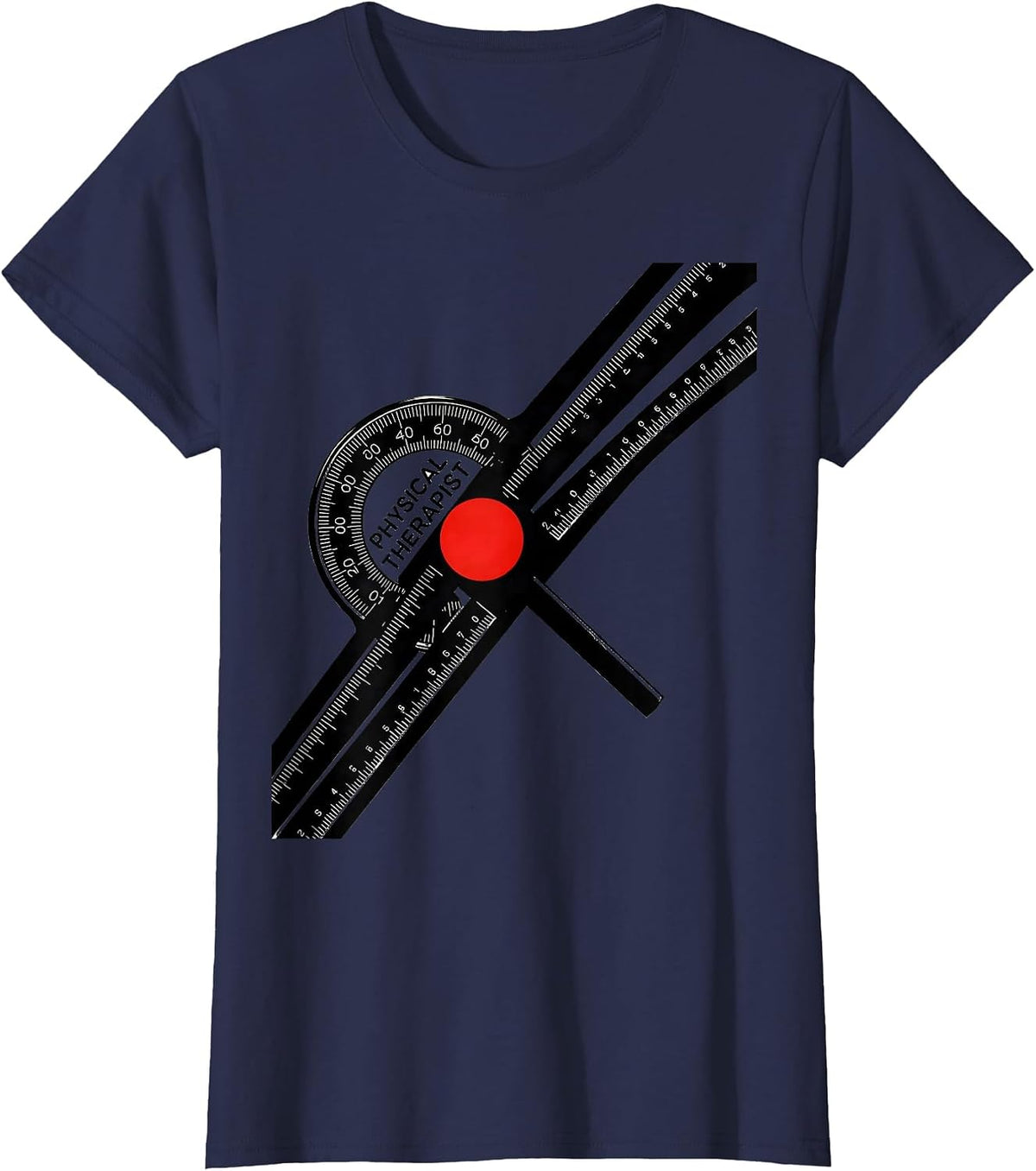 Women's Physical Therapist Constructivist Poster Rehab Team Gift T-Shirt - Navy Blue