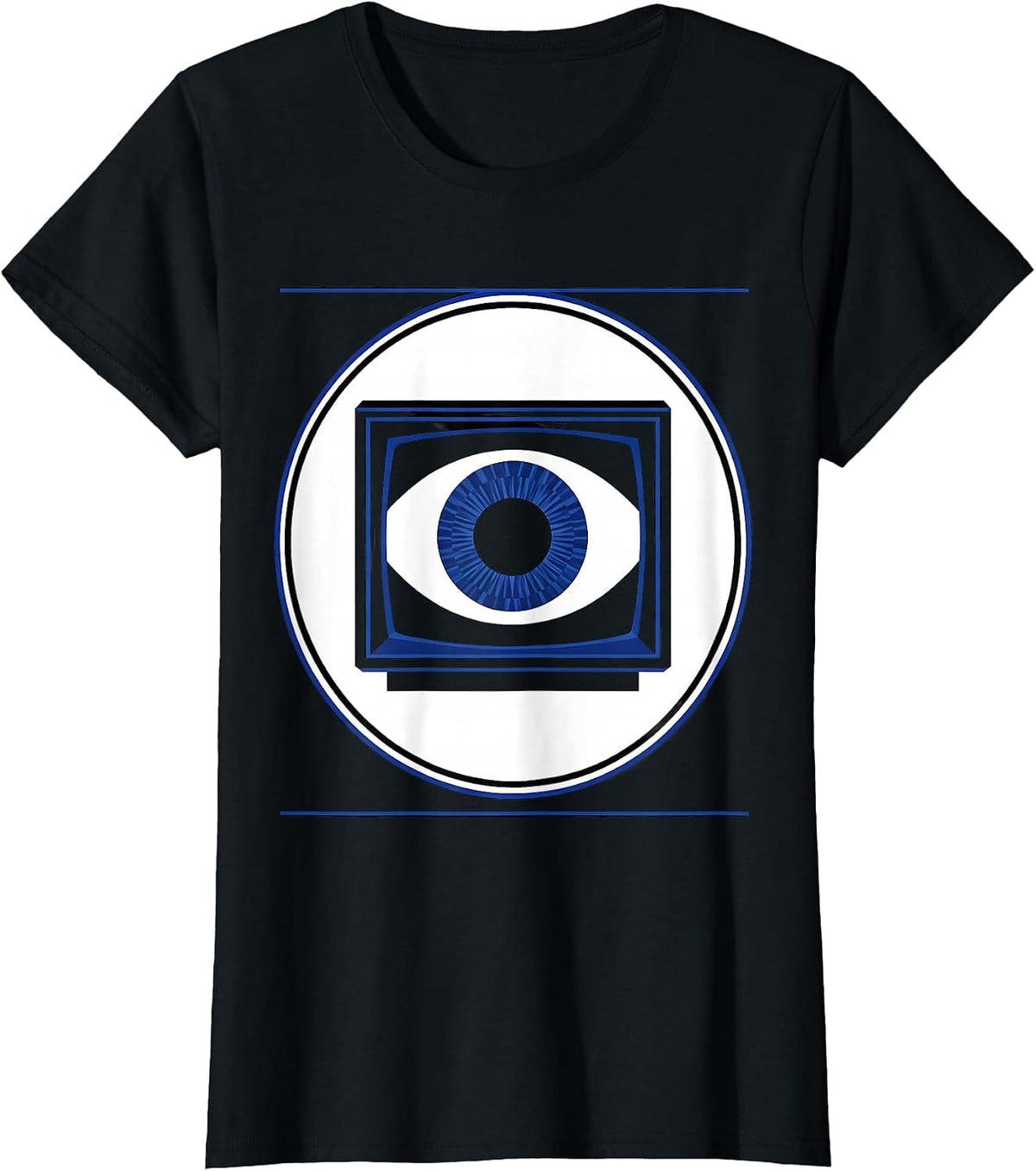 Big Brother Surveillance Eye Television Graphic T-Shirt - Black