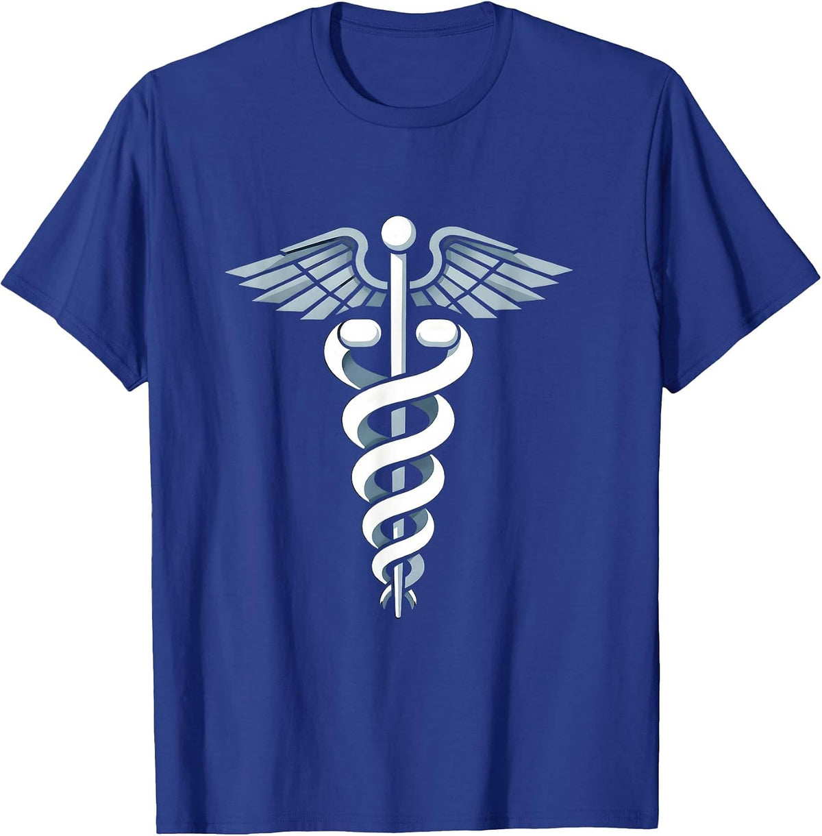 Men's Pharmacy Technician Caduceus Pill Capsule Design T-Shirt - Royal Blue