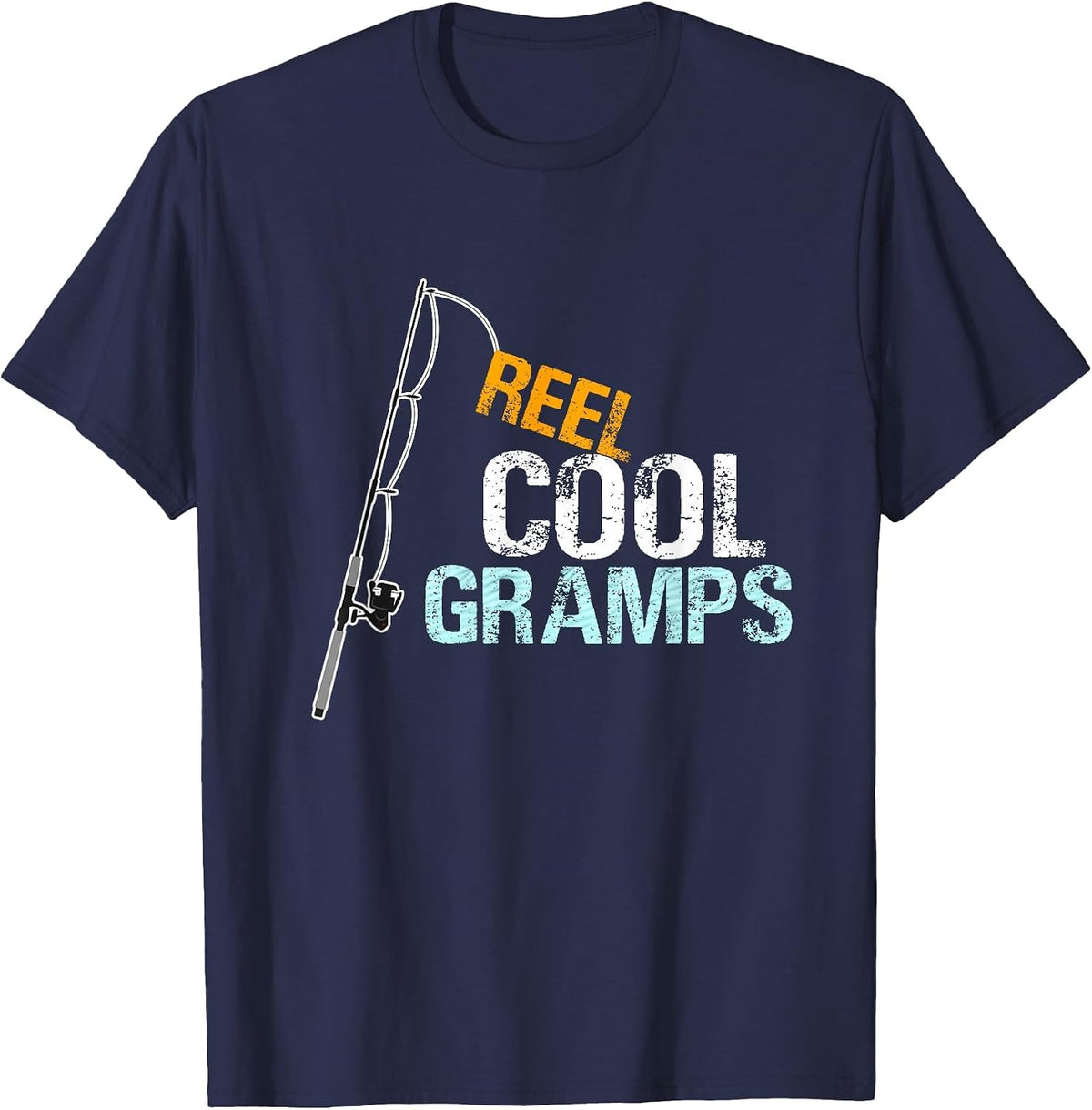 Reel Cool Gramps Grandfather Grandpa T-Shirt - Navy Blue