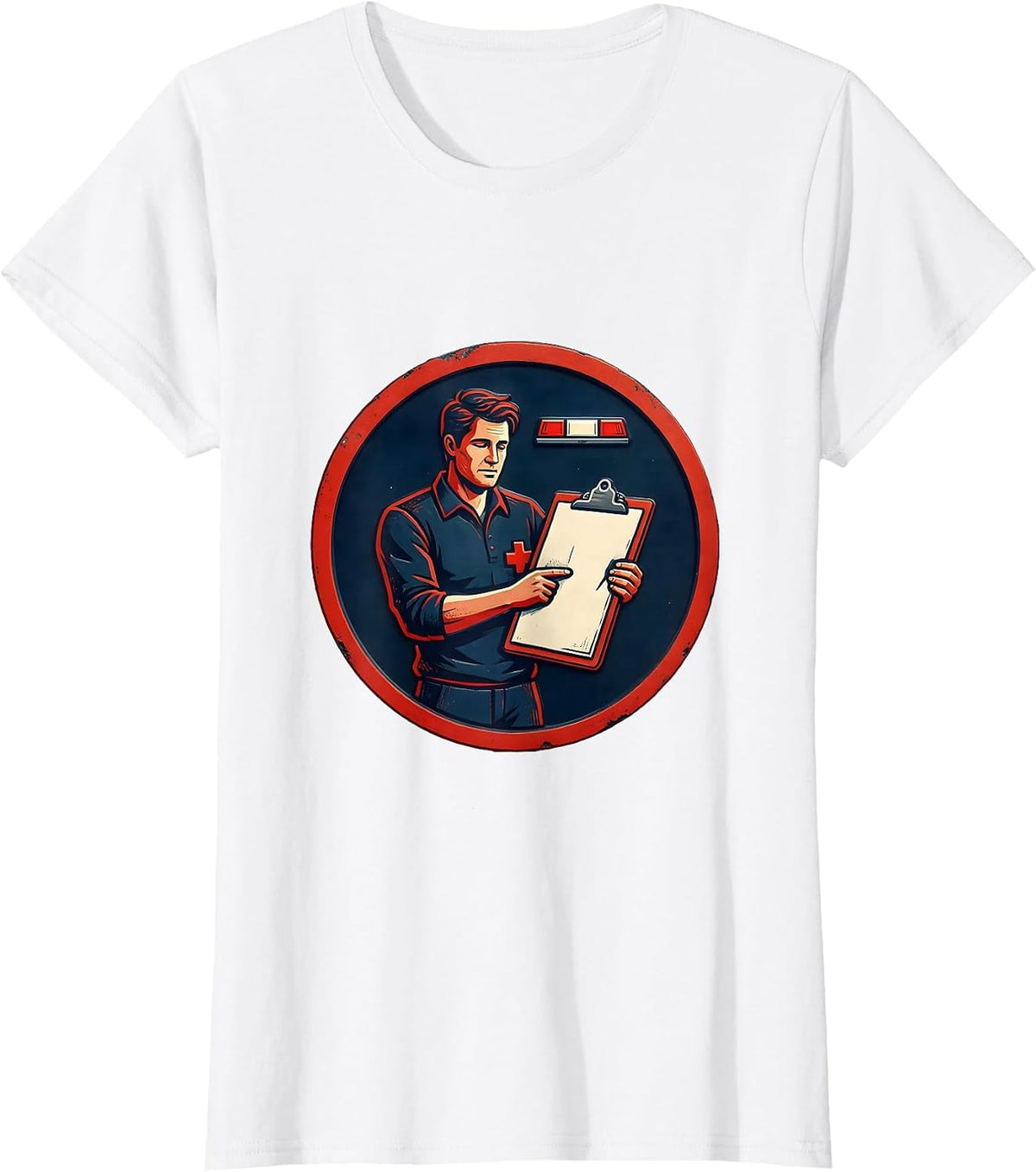 Women's EMT Mannequin Deadpan Humor Paramedic Gift T-Shirt - White