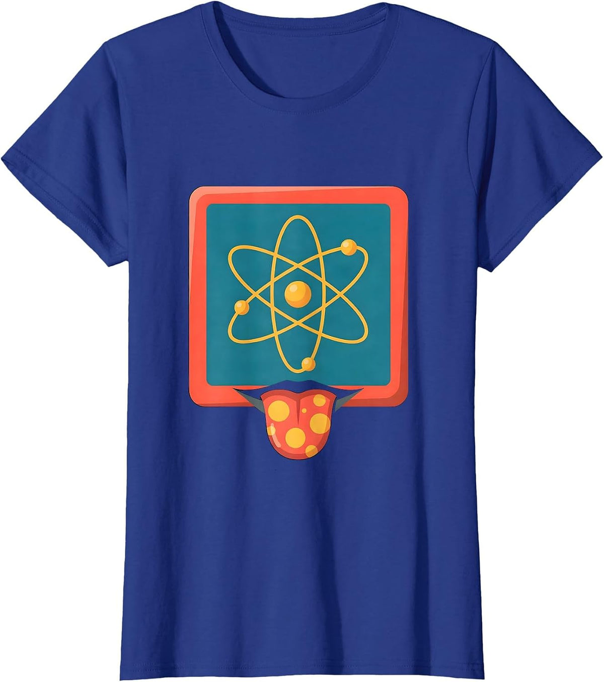 Women's Periodic Table Element Lick Funny Chemistry Graphic T-Shirt - Royal Blue