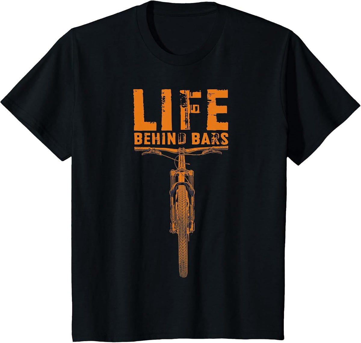 Mountain Bike T-Shirt: Life Behind Bars Funny Biking T-Shirt - Black