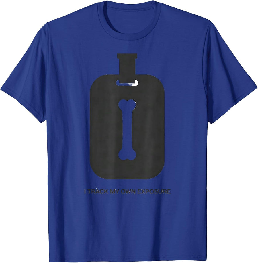 I Track My Own Exposure Minimalist Radiology Tech Halloween T-Shirt - Royal Blue