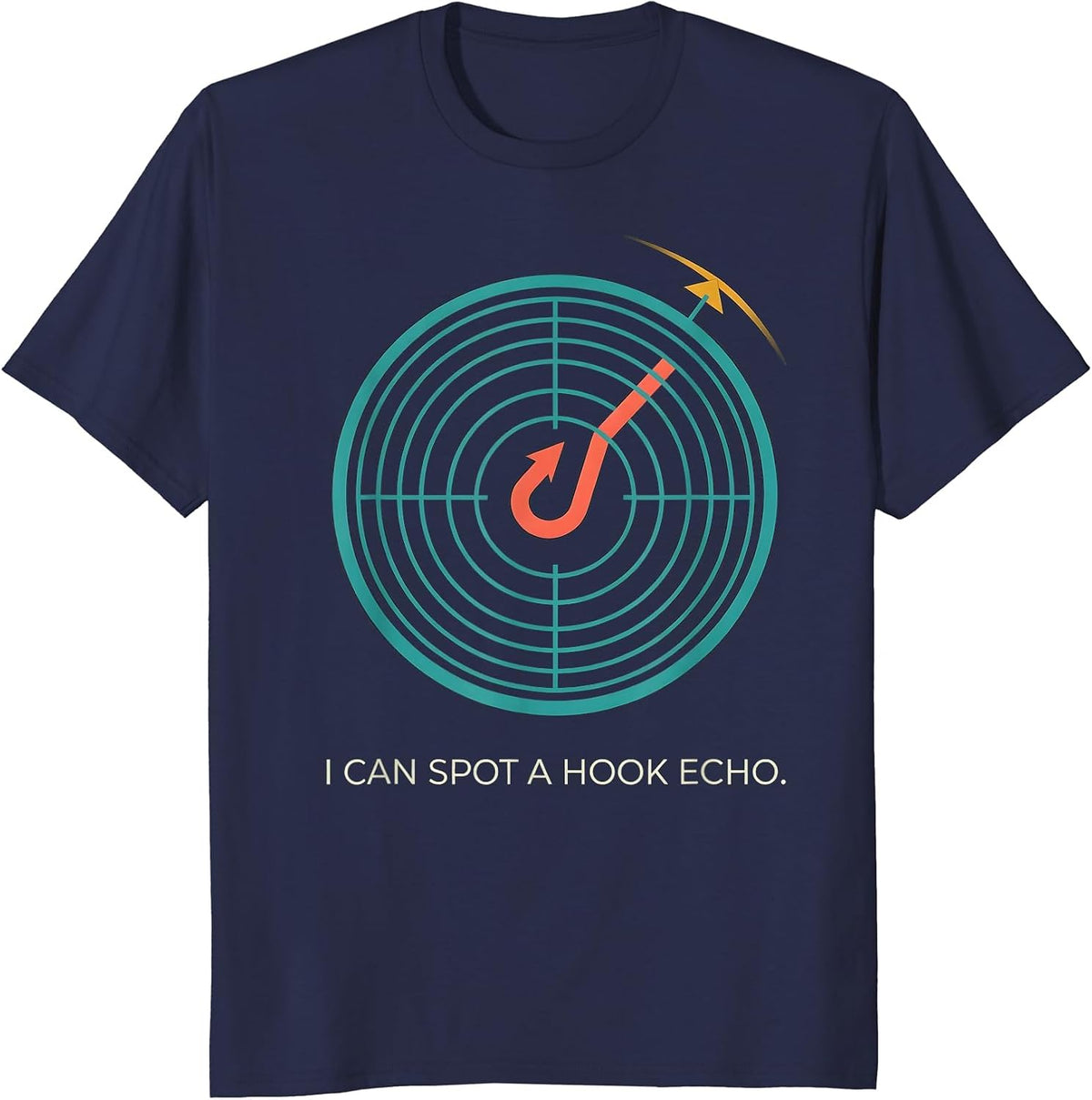 Men's I Can Spot A Hook Echo Funny Storm Chaser Tornado T-Shirt - Navy Blue