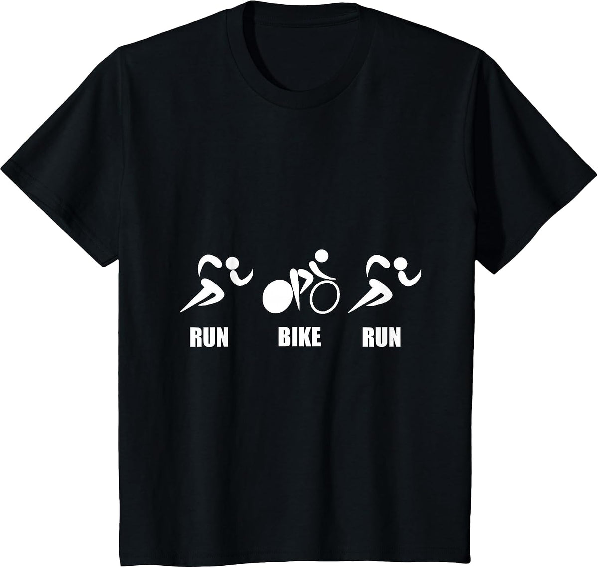 Run Bike Run Duathlon T-Shirt T-Shirt - Black