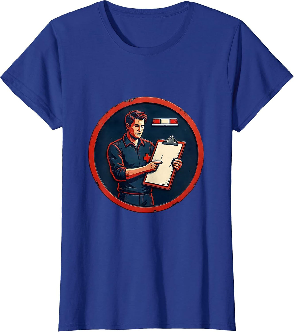 Women's EMT Mannequin Deadpan Humor Paramedic Gift T-Shirt - Royal Blue