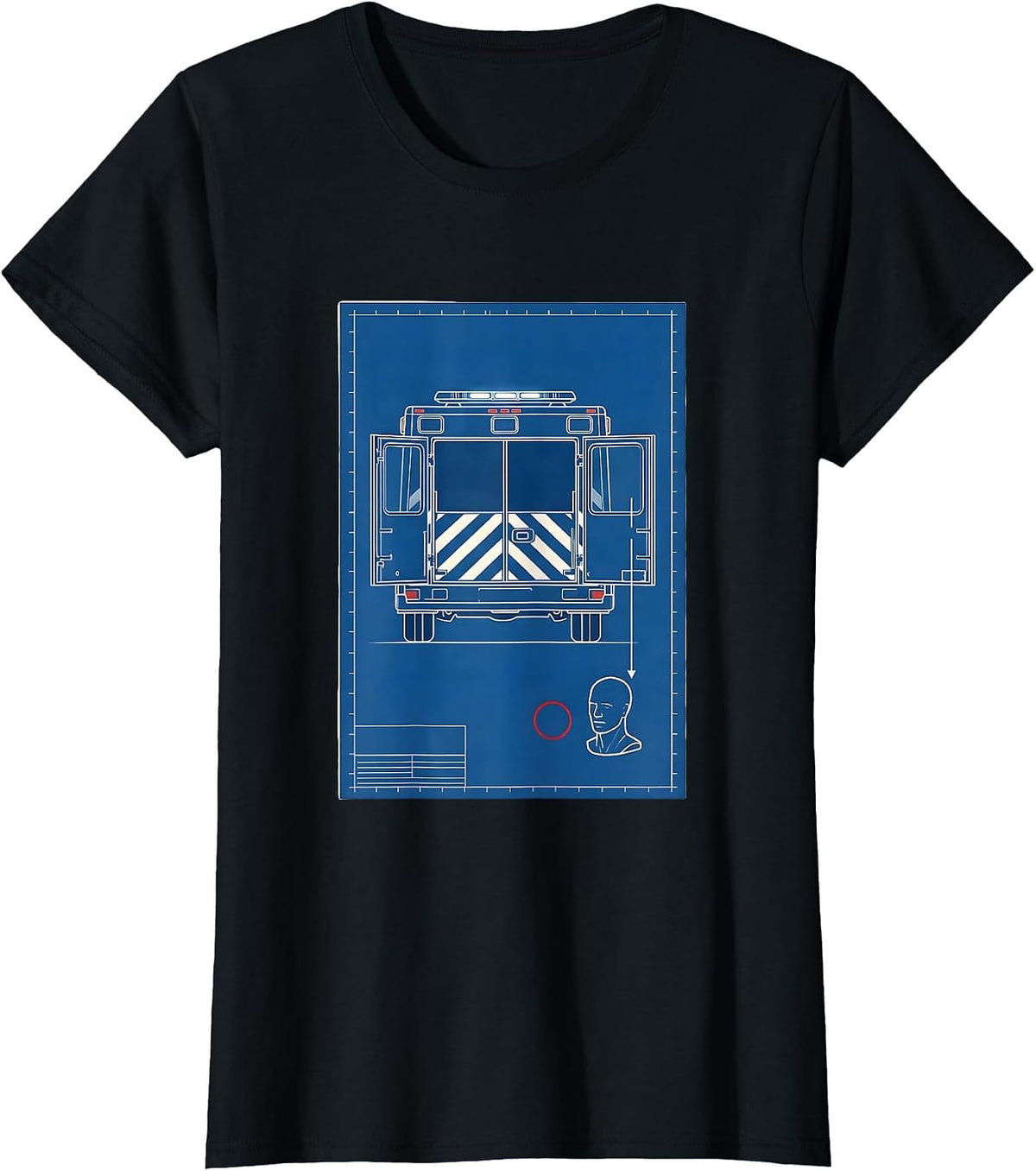 EMS Ambulance Mannequin Gag Humor Paramedic Crew T-Shirt - Black