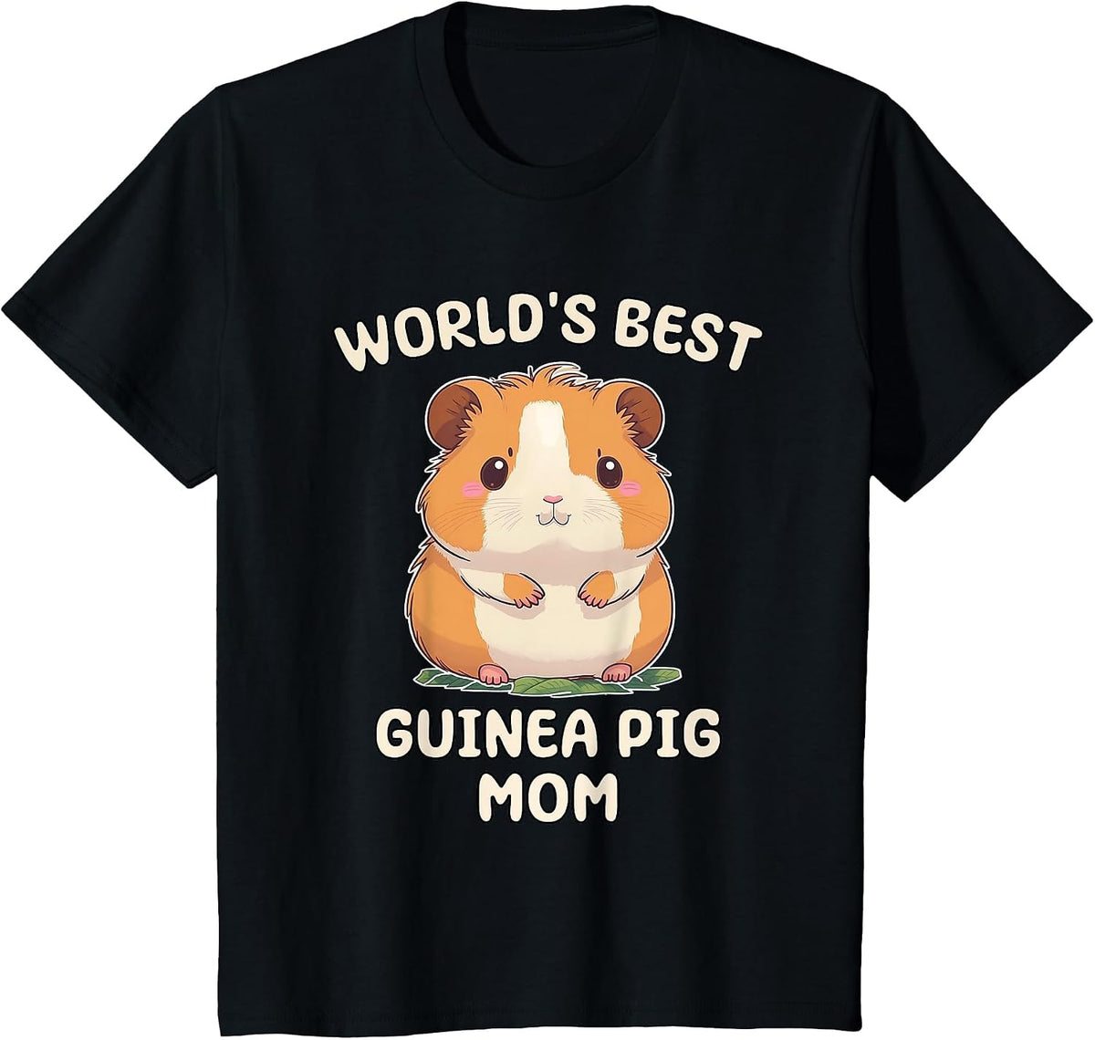 Funny World's Best Guinea Pig Mom Mama T-Shirt - Black