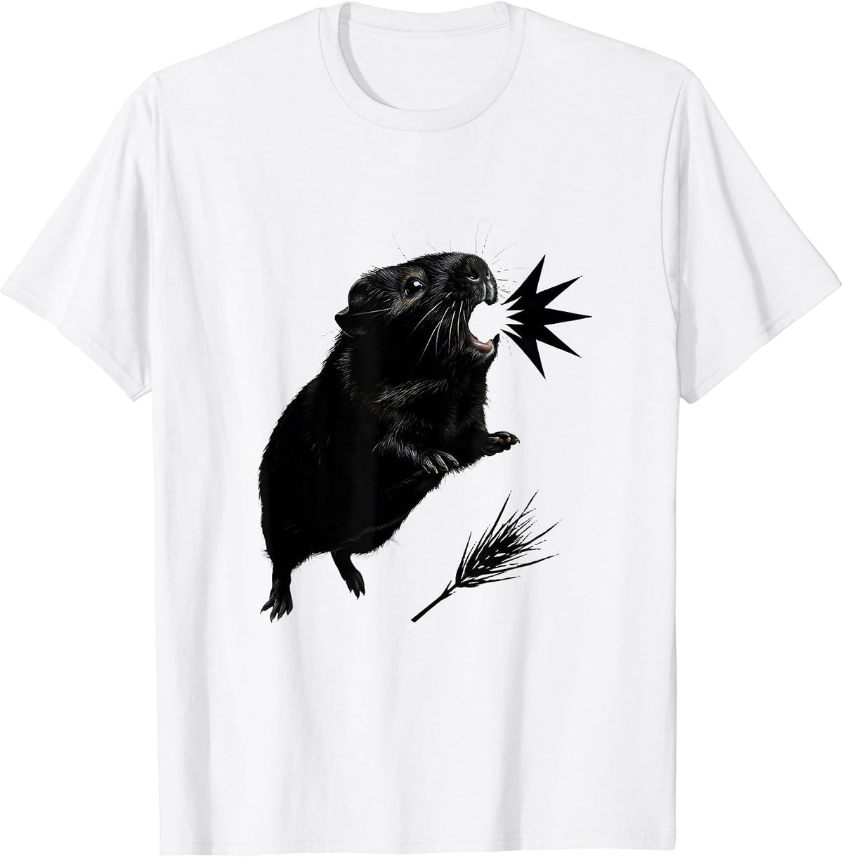Men's Guinea Pig Leap Cute Cartoon Pig Lover Humor T-Shirt - White
