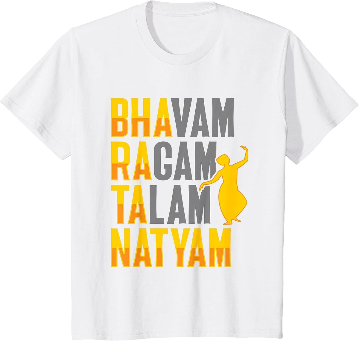 Bharatanatyam Design for a Bharatanatyam Dancer T-Shirt - White