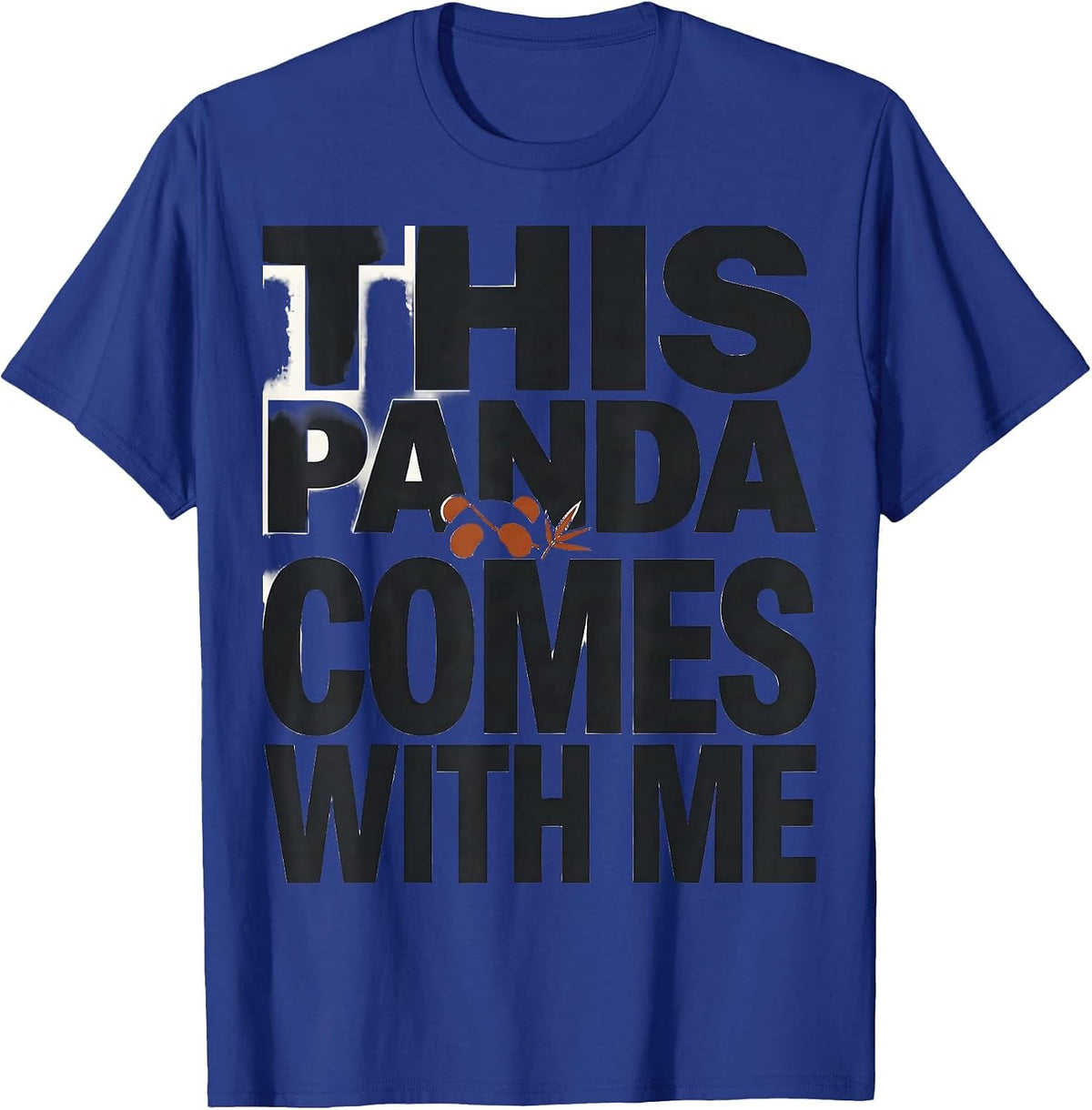 Men's This Panda Comes With Me Funny Panda Lover Cute Kawaii T-Shirt - Royal Blue