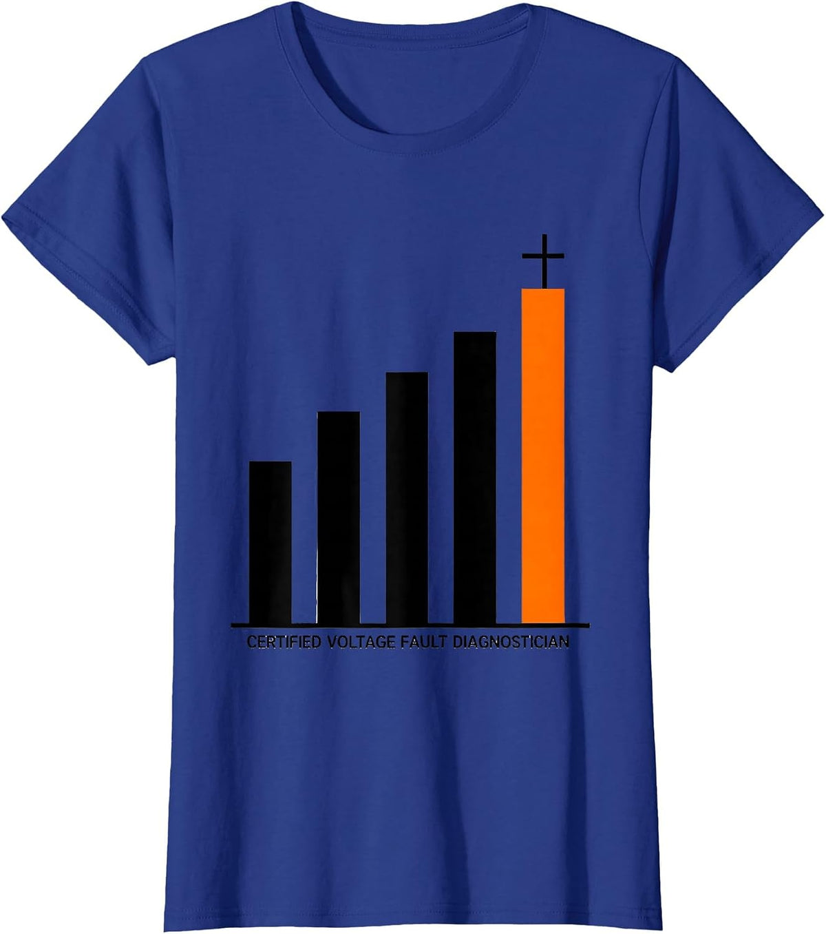 Women's Certified Voltage Fault Diagnostician Funny Mechanic Auto T-Shirt - Royal Blue