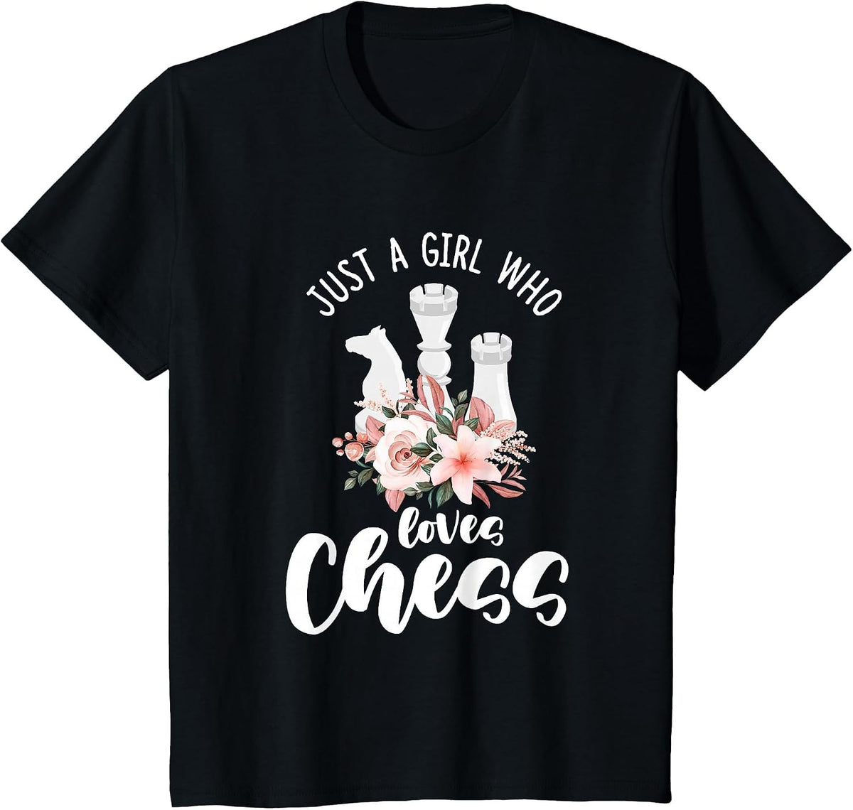 Just a Girl Who Loves Chess T-Shirt - Black