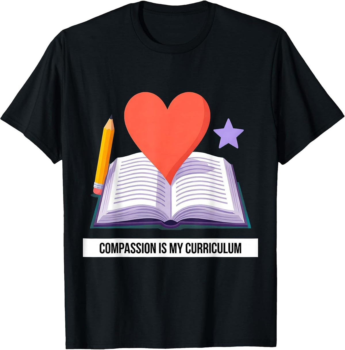 Men's Compassion Is My Curriculum Paraprofessional T-Shirt - Black