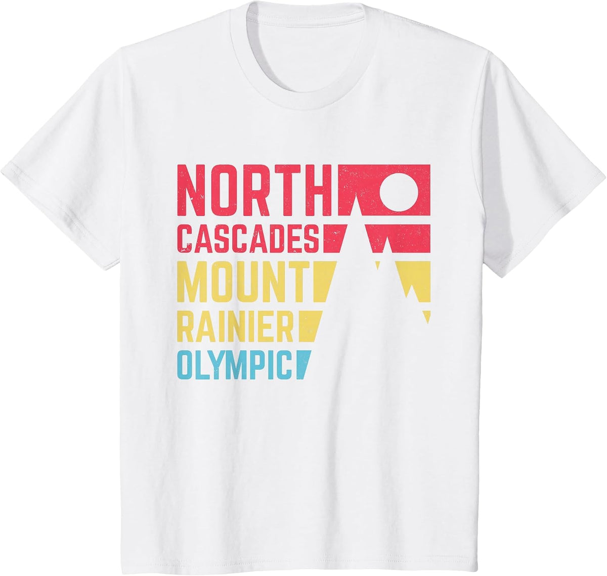 Vintage North Cascades Mount Rainier Olympic National Park T-Shirt - White