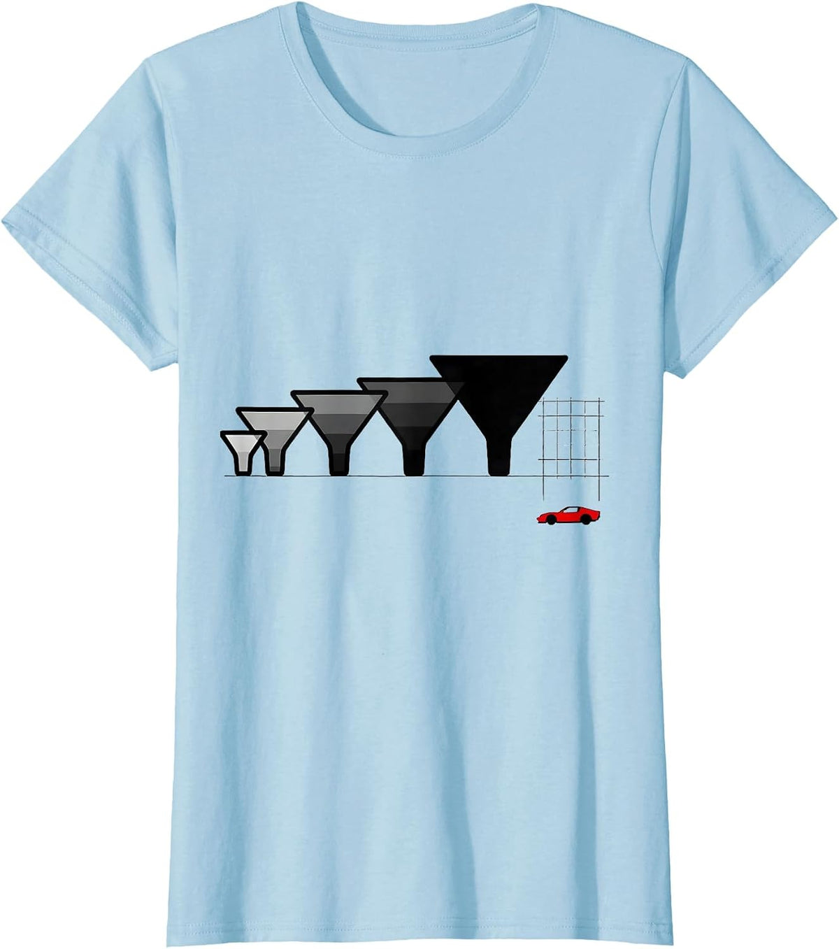 Funnel Icons Storm Chaser Meteorology Enthusiast Humor T-Shirt - Baby Blue