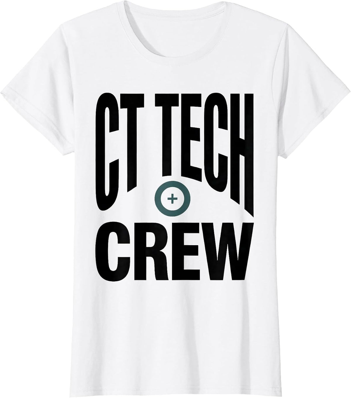 Women's CT Tech Crew Minimalist Radiology Tech Humor Appreciation T-Shirt - White
