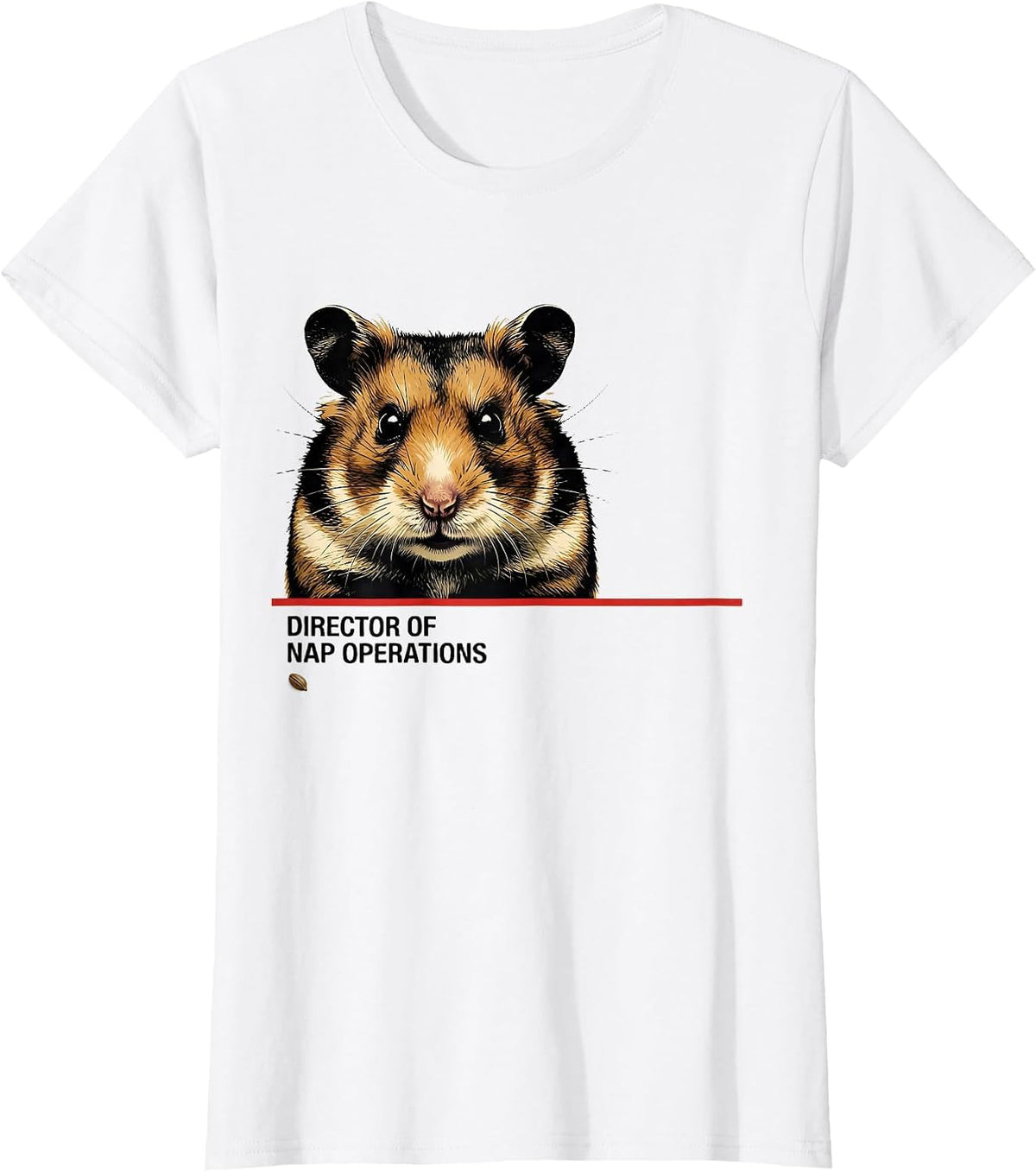 Women's Director Of Nap Operations Funny Hamster Lover Meme Humor T-Shirt - White