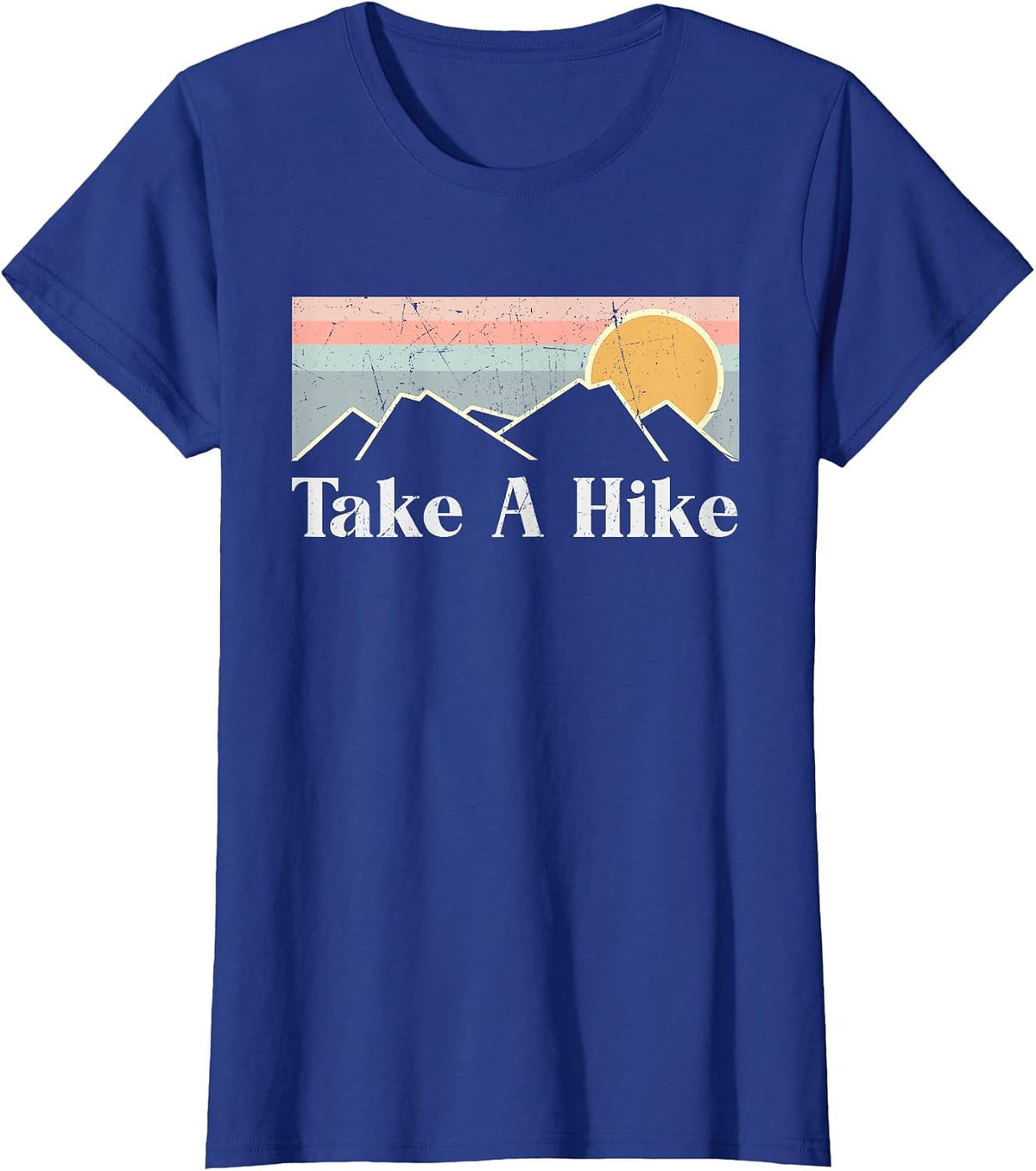 Vintage Camping Hiking Outdoor Mountain Take A Hike T-Shirt - Royal Blue