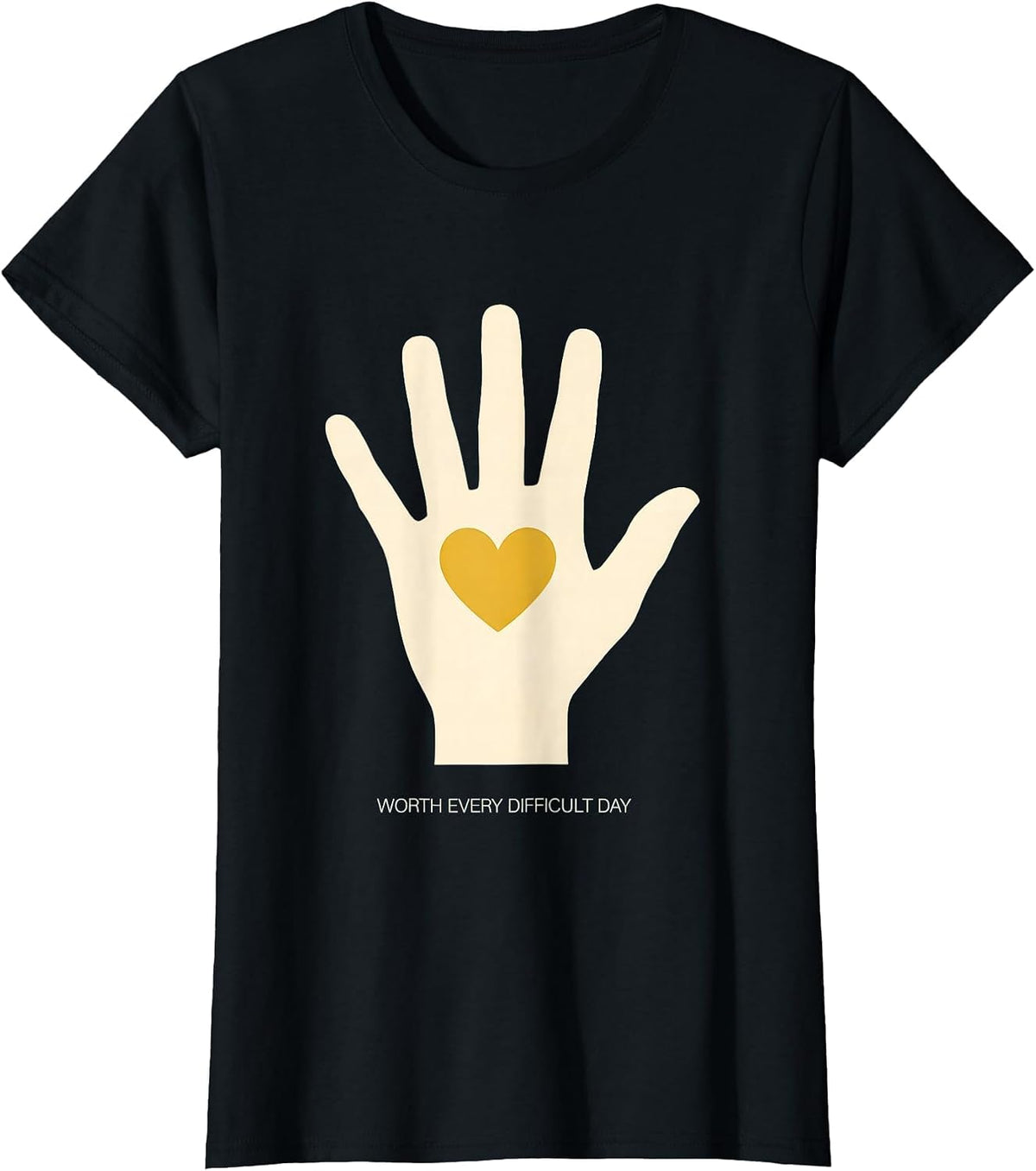 Worth Every Difficult Day Social Worker Design T-Shirt - Black