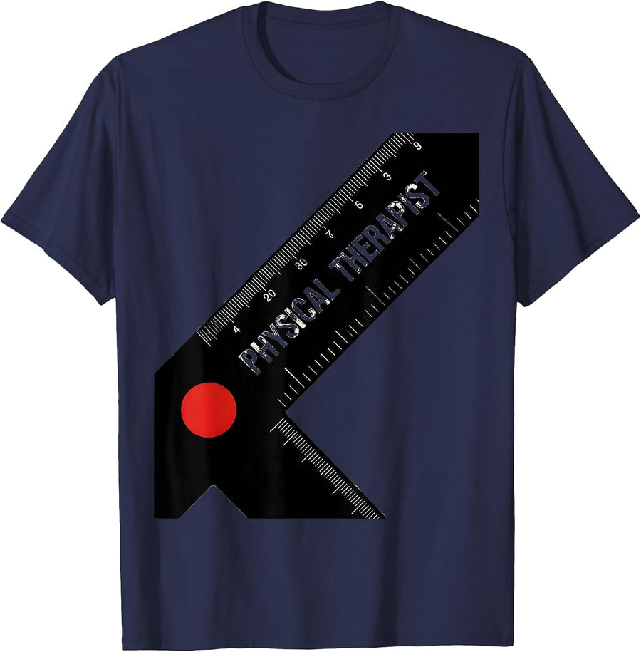 Physical Therapist Constructivist Poster Rehab Team Gift T-Shirt - Navy Blue